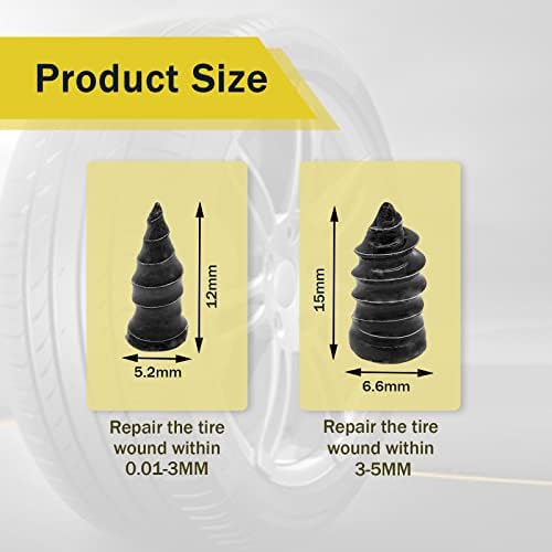 60PCS Tire Repair Rubber Nail, Vacuum Tire Repair Kits Spiral Rubber Nails - Image 2