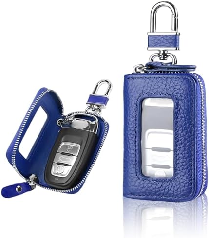 Car Key Case, PU Leather Auto Key Fob Cover, Car Smart Key Pouch by Unknown