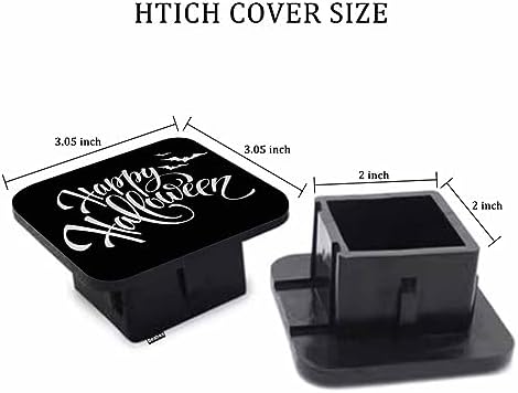 Happy Halloween Hitch Cover Spooky Halloween Bats Rubber Trailer Hitch Cover - Image 2