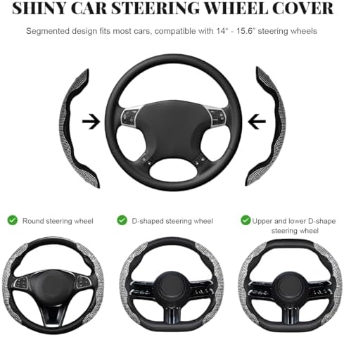 2 PCS Steering Wheel Cover, Segmented Car Wheel Covers - Image 2