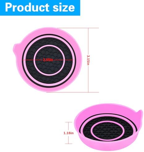 Mandark 4PCS Car Cup Holder Coaster, 2.75 Inch Non-Slip Vehicle Cup Holder - Image 2