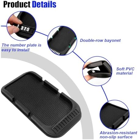 Car Dashboard Anti-Slip Mat Cell Phone Holder, Double-Groove Sticky Gripping - Image 3