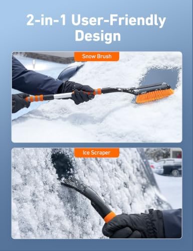 AstroAI 40" 2-in-1 Detachable Snow Brush & Ice Scrapers - Image 2