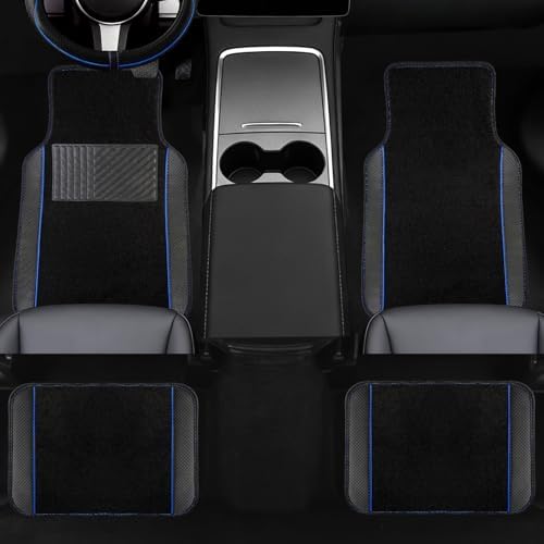 NBTEPEM 10 Pcs Car Floor Mats Full Set Car Accessories, Microfiber Leather - Image 3