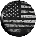 Black American Flag Tire Covers US Flags Pattern Tire Wheel Protector by MAGIFUN