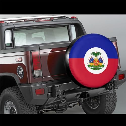Haiti Flag Haitian National Flags Spare Tire Cover, Universal Waterproof & - Image 4