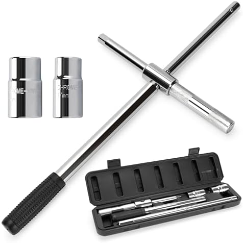 TONDA 4 Way Lug Wrench, Extended Tire Iron, 1/2" Drive, 17/19mm & 21/23mm by TONDA