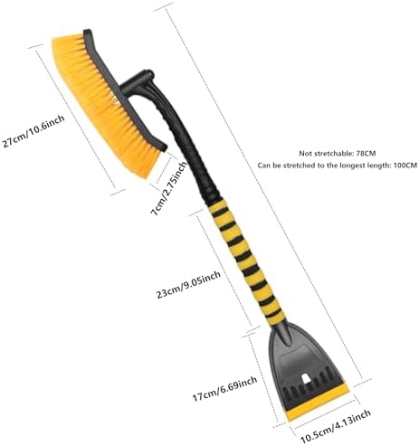 3. Heavy-Duty Ice Scraper Tool Featuring Rotatable Dense Bristles & Detachable - Image 6