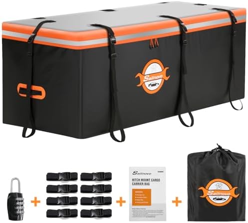 Sailnovo 20 Cu Ft Hitch Cargo Carrier Soft Shell Bag, Waterproof PVC by Sailnovo
