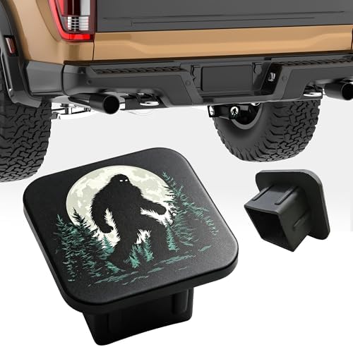 Hitch Cover Fits for 2 Inch Hitch Sasquatch in Moonlit Woods Towing Hitch Plug - Image 4