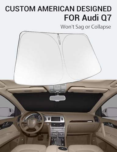 Proadsy Custom Fit 2007-2015 Audi Q7 Windshield Sun Shade, Blocks Heat - Image 2