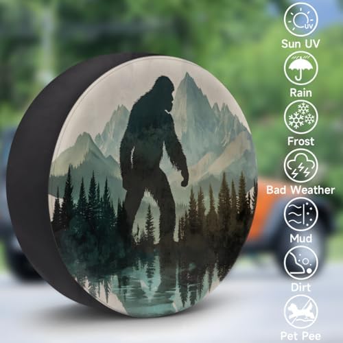 Bigfoot Spare Tire Cover 14in Spare Wheel Covers Tire Storage Cover - Image 3