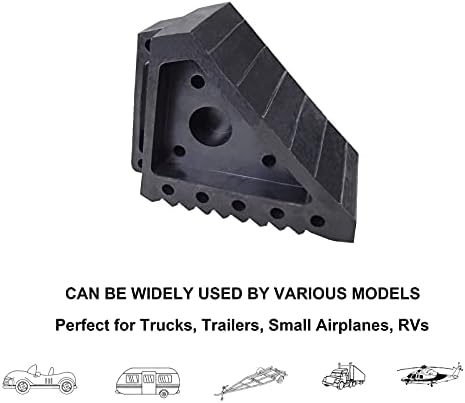 HOXWELL Solid Heavy Duty Rubber Wheel Chocks 2 Packs, Premium Chock - Image 5