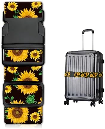 Luggage Straps for Suitcases, Heavy Duty Travel Belt by JYCardPKT