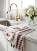 Cerise Coastal Kitchen Towels, Waffle Weave Microfiber, 2 Pack by CERISE