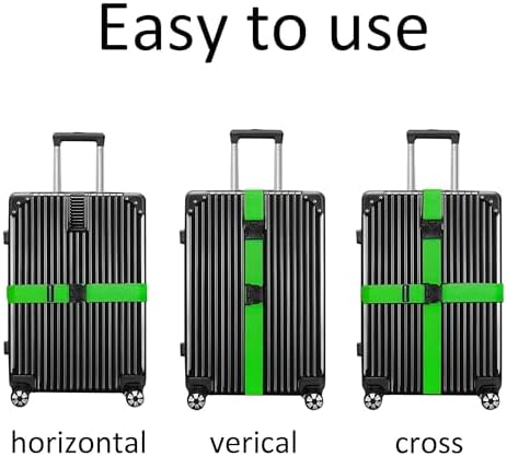 4 Pack Green Luggage Straps, Adjustable Travel Belt - Image 6