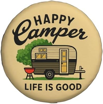 Spare Tire Cover Happy Campers Wheel Covers Weatherproof Universal Wheel - Image 2