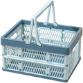 Collapsible Storage Crate with Handles, 20L Foldable Plastic Basket, Organizer by YTAONS