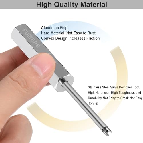 Tire Valve Stem Removal Tool Kit 2PCS, Presta Valve Core and Stainless Steel - Image 6