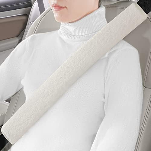 LACDL Extra Long Seatbelt Covers Super Soft Furry by LeadingAComfortableDrivingLife