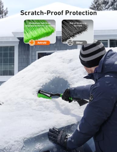 AstroAI 27" 2-in-1 Detachable Snow Brush & Ice Scrapers - Image 3