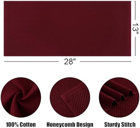 Kitinjoy 100% Cotton Waffle 4-Pack Kitchen Towels - Image 2
