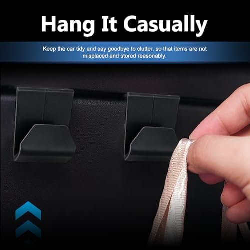 4 PCS Car Glove Box Hooks, Self-Adhesive Car Glove Box Hook Organizer, - Image 6
