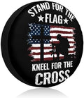 American Flag Spare Tire Cover Stand by Unknown