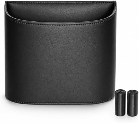 Leather Car Trash Can, Leakproof Car Garbage Can, Secure Hook & 60 Liners by Cozilo
