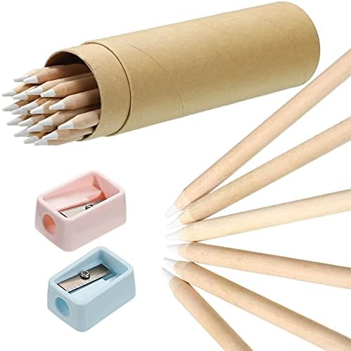 Tenare 20 Pieces White Chalk Pencils by Tenare