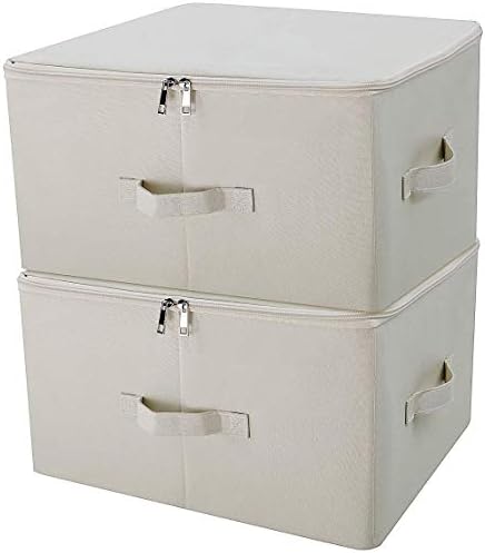 Fabric Storage Bins with Lid, Folding Large Clothes Storage Bin by iwillCREATEPRO
