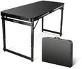 Folding Camping Table 3.3Ft X 2Ft, Aluminum Portable Adjustable Fold Table by Bingyouth