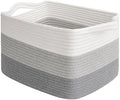 Goodpick Woven Storage Basket for Shelves, Gradient Gray by Goodpick