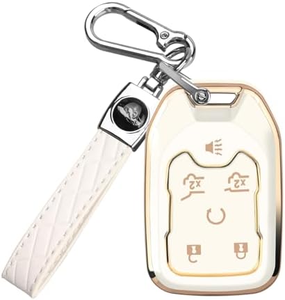 for Chevy GMC Key Fob Cover 6 Buttons Key Case 2016-2025 by MILDEAST