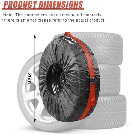 YoRise 4PCS Car Tire Covers Set, Sun Rain Snow Wheel Cover - Image 2