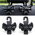 Car Seat Headrest Hooks, Leather Cute Bow Vehicle Hooks by LANVRION