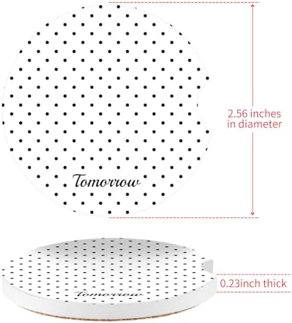 Cute Fashion Polka Dot Car Coasters 2 Pack - Image 6