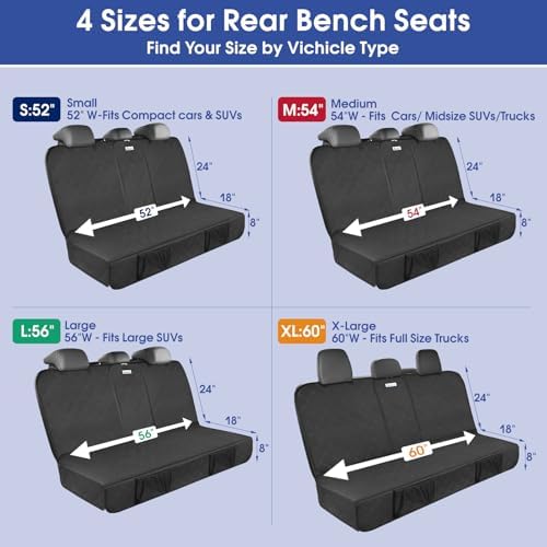 ALLANSING Upgraded 900D Heavy Duty Dog Back Bench Seat Cover, Car Seat Protector - Image 6