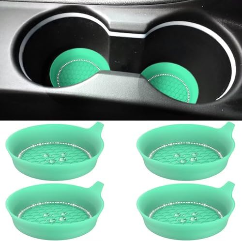4 PCS Car Cup Coasters, Bling Cup Holder Coaster by BFXM