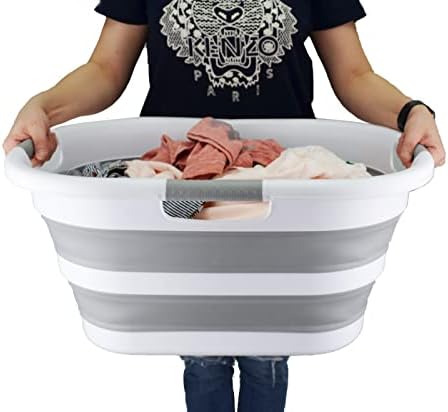 SAMMART 40L Set of 2 Collapsible Plastic Laundry Hamper - Image 7