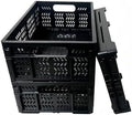 4-Pack 20L Foldable Storage Crates, Heavy Duty Plastic Milk Crates by Unknown