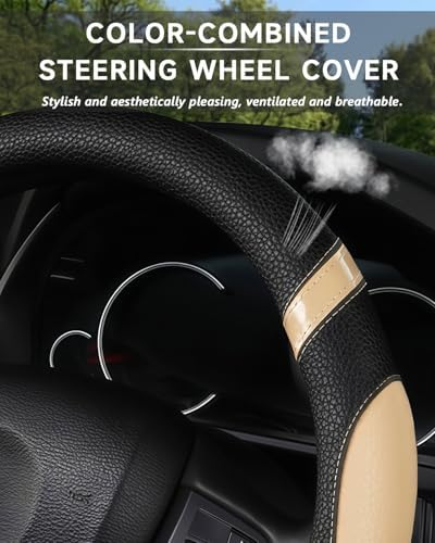 Cxtiy D-Shaped Flat Bottom Steering Wheel Cover - Image 4