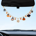 Rislobx Witch Hat Spider Web Car Charm, Halloween Mirror Hanging Ornament by Rislobx