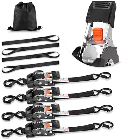VEVOR Retractable Ratchet Straps, 1 in x 6 ft, Tie Down Straps by VEVOR