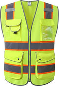 JKSafety Safety Vest for Men Women Reflective Hi Vis JK901 Yellow M by JKSafety
