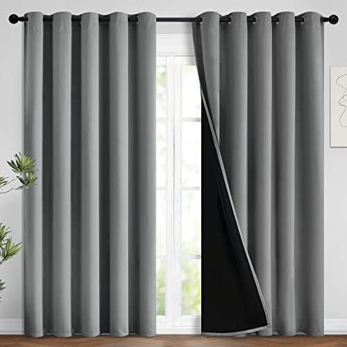Yakamok 100% Blackout Lined Panels, Thermal Insulated Blackout Curtains by Yakamok