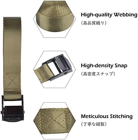TRIWONDER Cinch Tie Down Strap Lashing Straps Heavy Duty Nylon Straps - Image 3