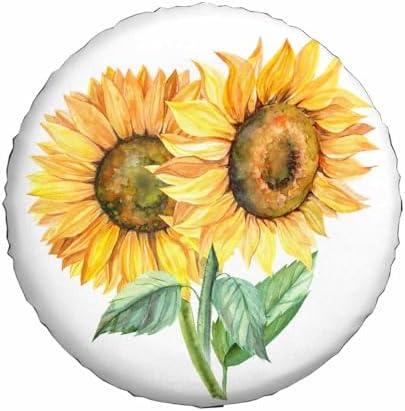 Sunflower Spare Tire Cover Yellow Sunflower Wheel Covers - Image 2