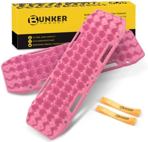 BUNKER INDUST Off-Road Traction Boards, Pair Recovery Tracks Traction Mat by BUNKERINDUST