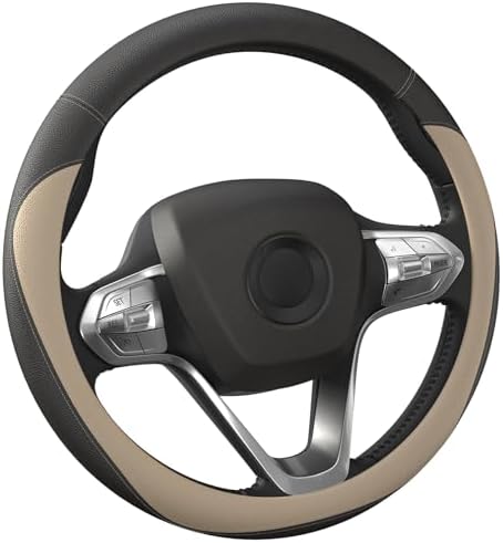 HOTOR Car Leather Steering Wheel Cover Universal 14.5"-15" by HOTOR